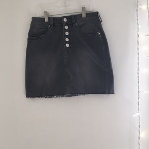 Grey Denim Mini Skirt